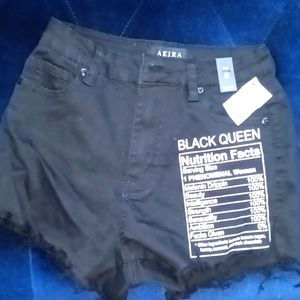 Akira black queen shorts